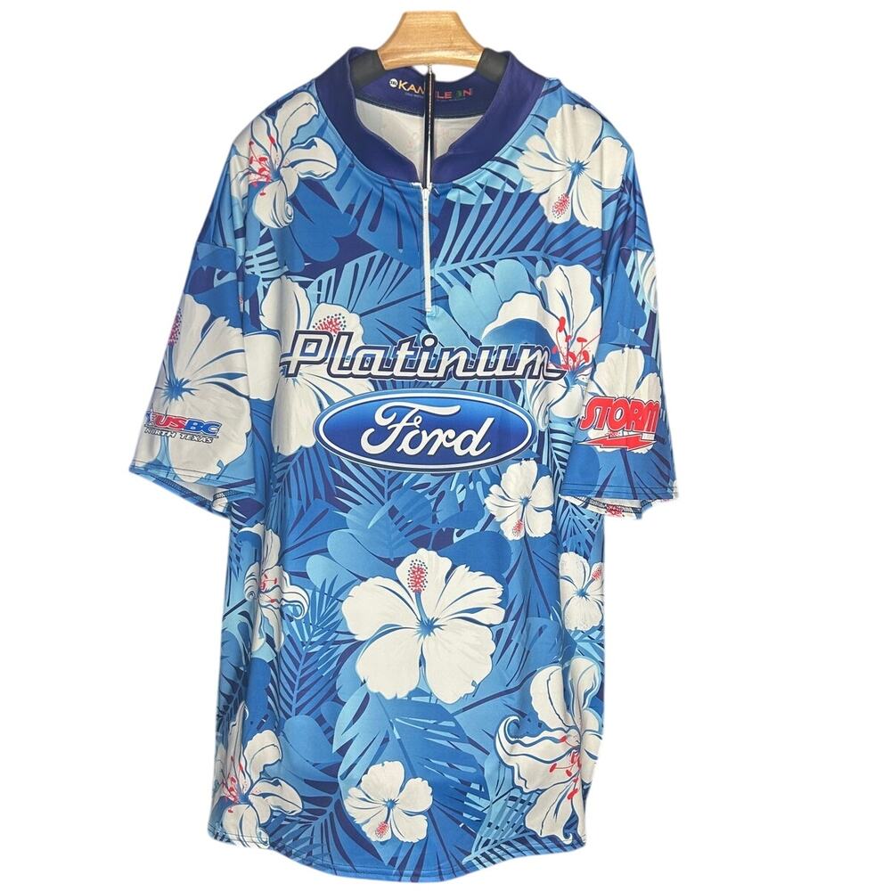 Kameleon limited edition Ford Platinum Jersey floral Hawaiian print sz 3x NWOT